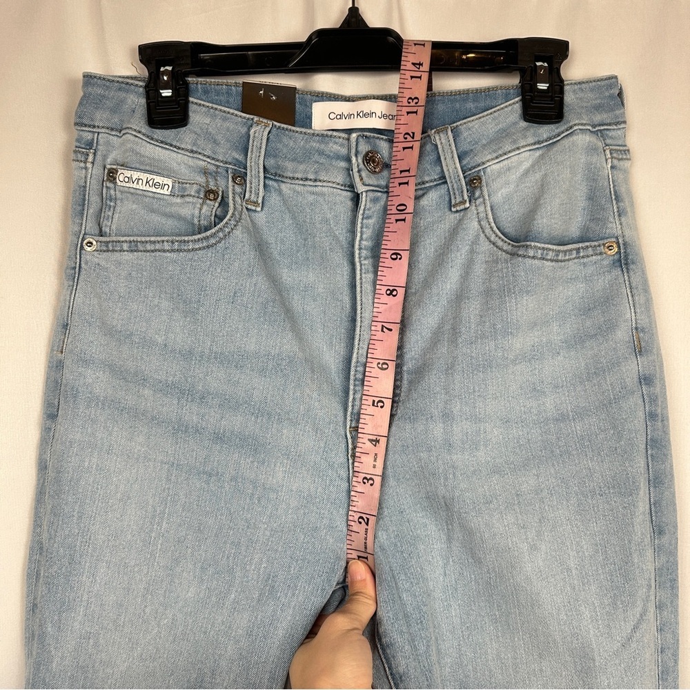NEW Calvin Klein Light Wash Blue High Rise Skinny Ankle Jeans Denim Size 32 - Picture 6 of 12